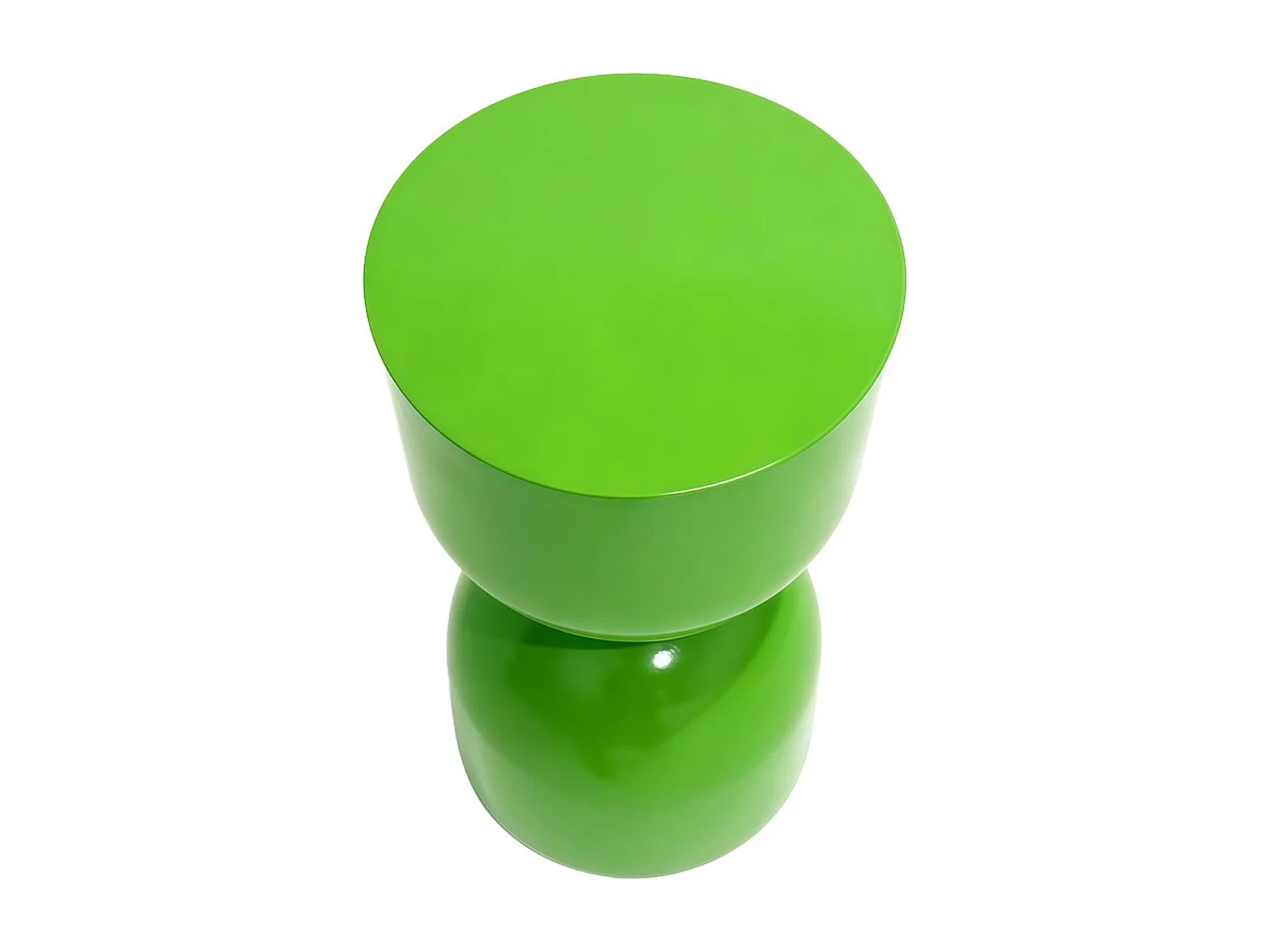 Bout de canapé en résine vert brillant Ø24 cm - Ori