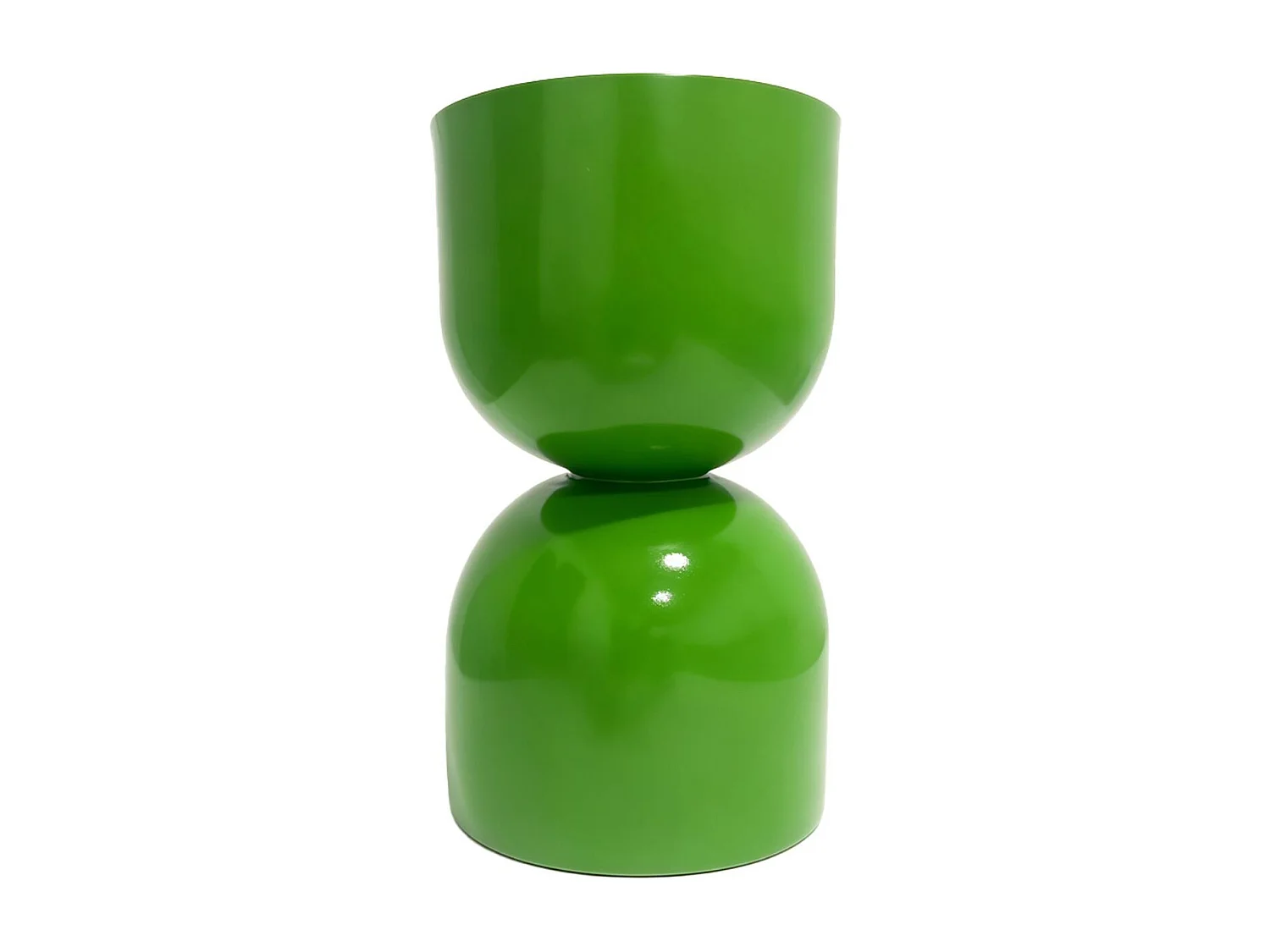 Bout de canapé en résine vert brillant Ø24 cm - Ori