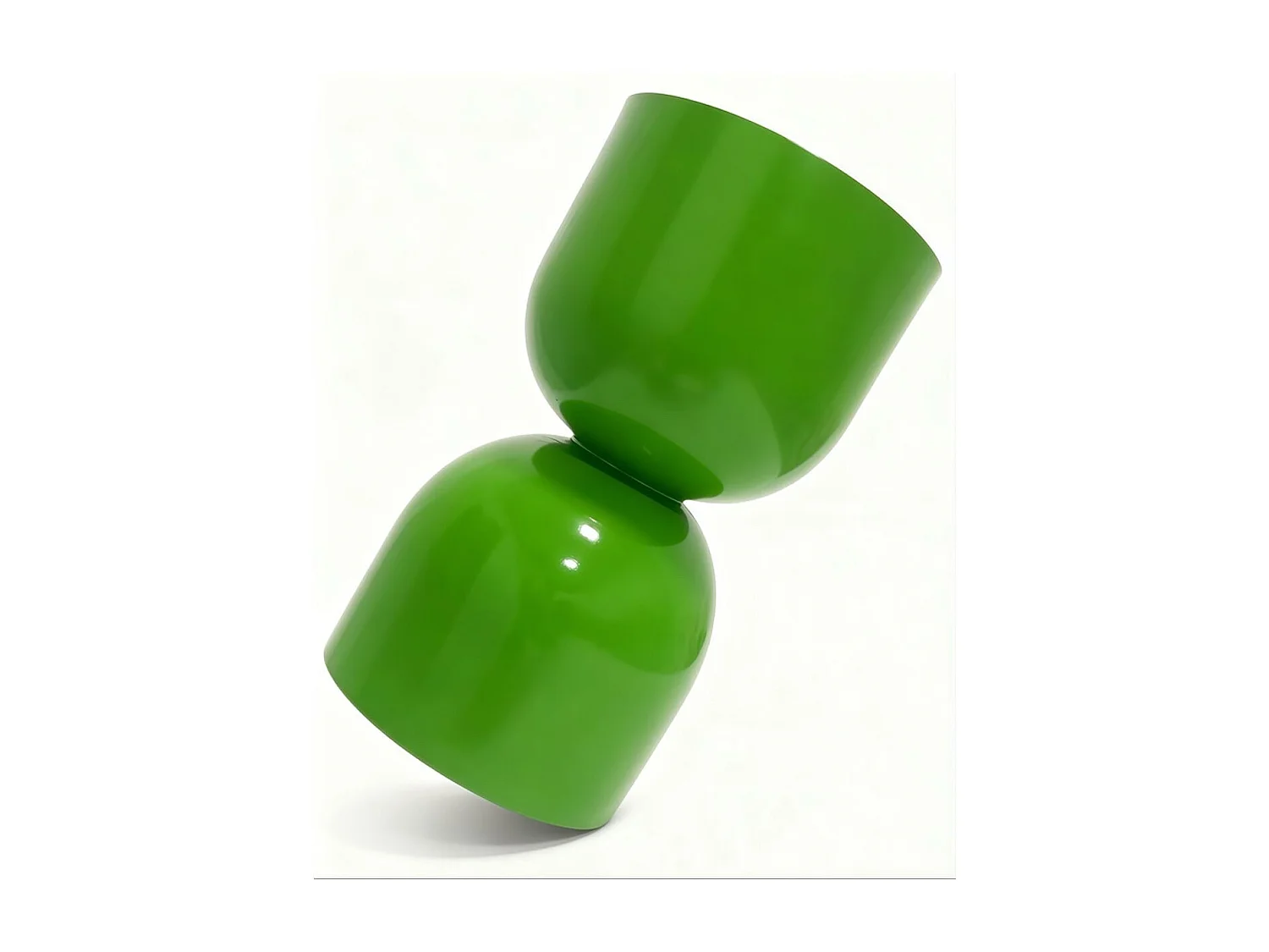 Bout de canapé en résine vert brillant Ø24 cm - Ori