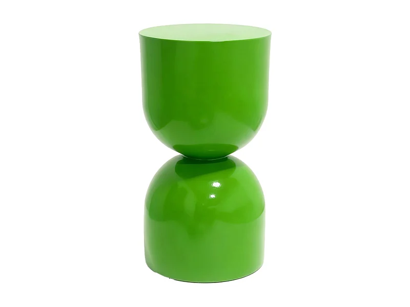 Bout de canapé en résine vert brillant Ø24 cm - Ori