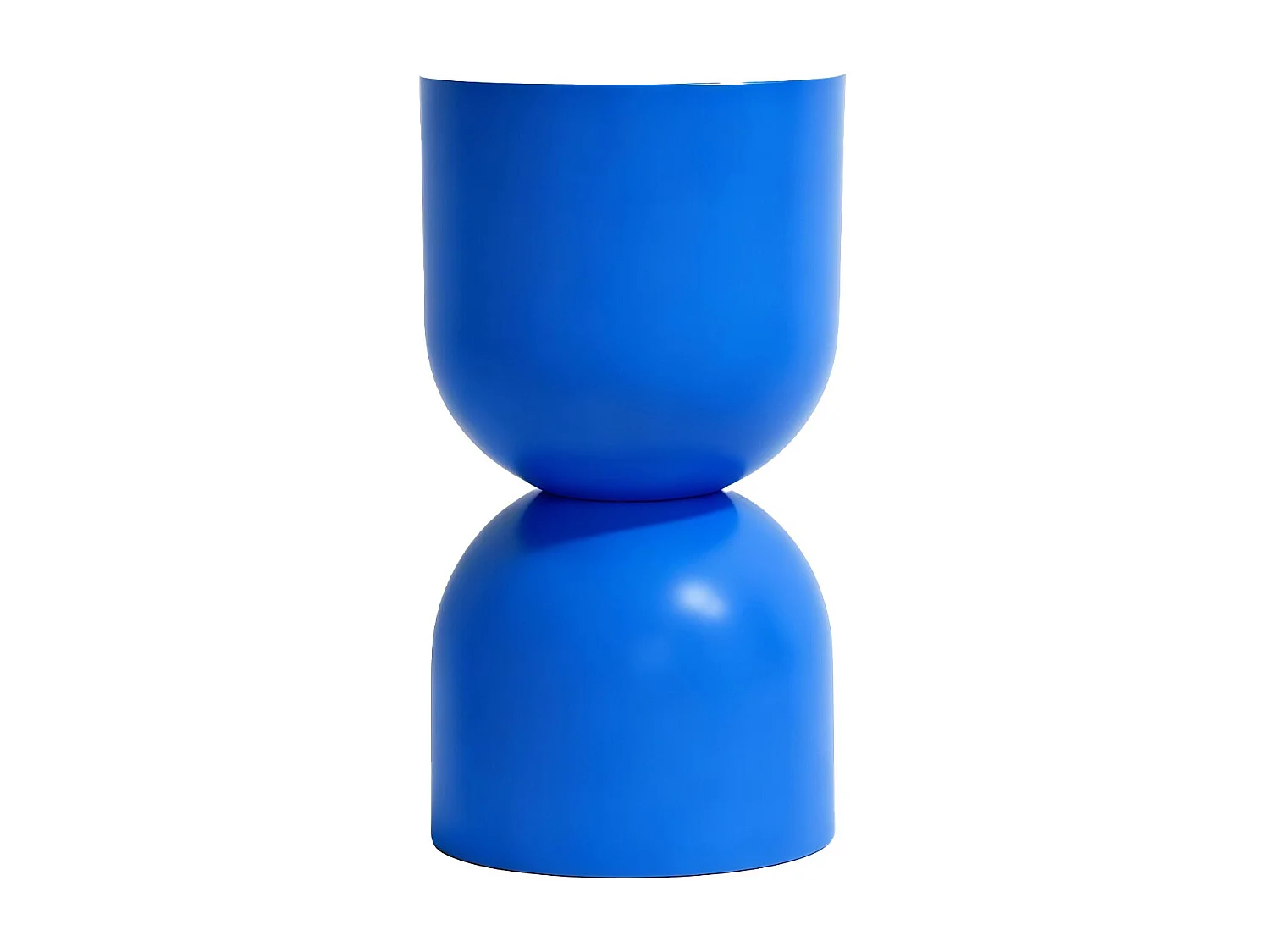 Bout de canapé en résine bleu mat Ø24 cm - Ori