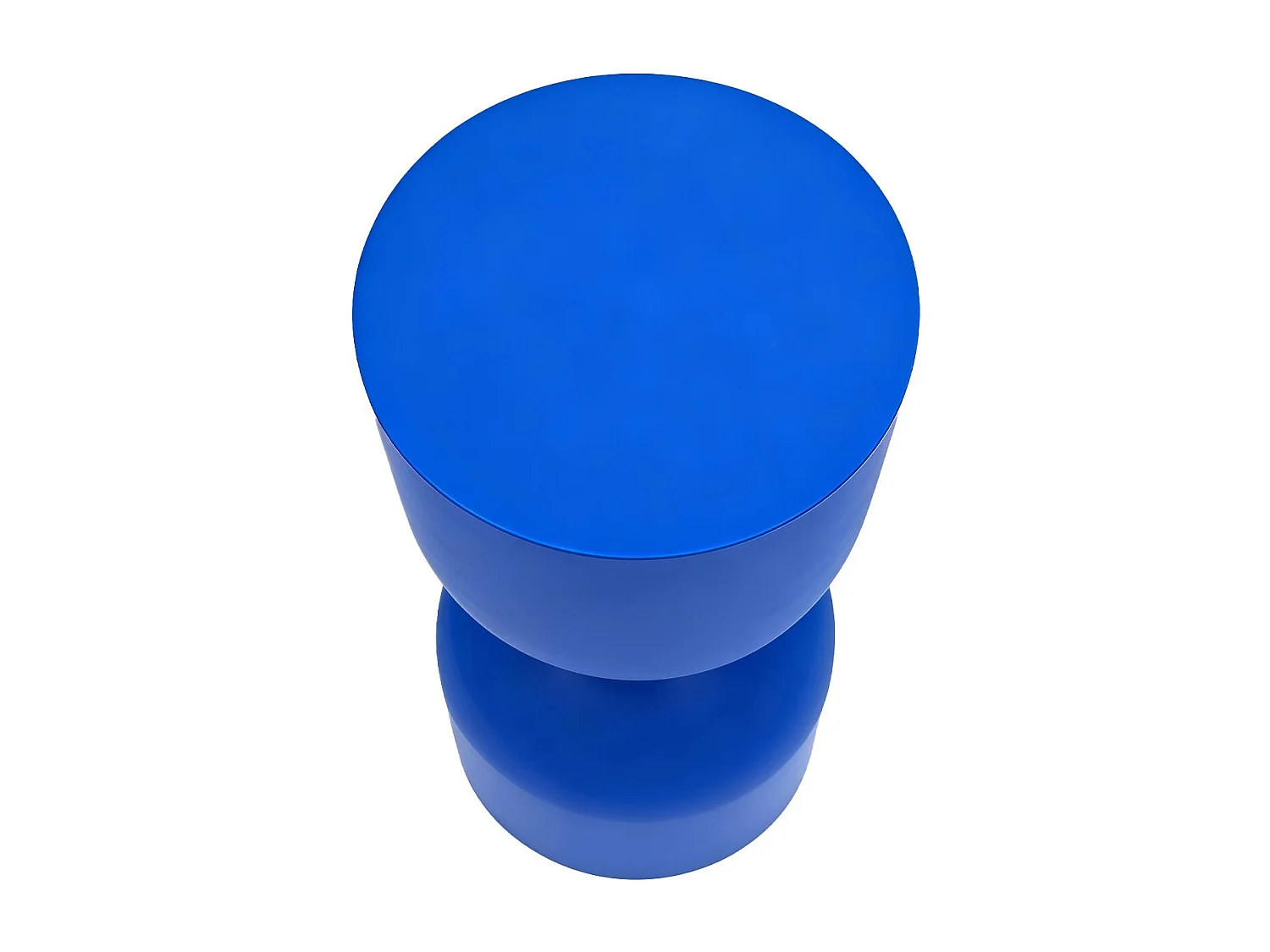 Bout de canapé en résine bleu mat Ø24 cm - Ori