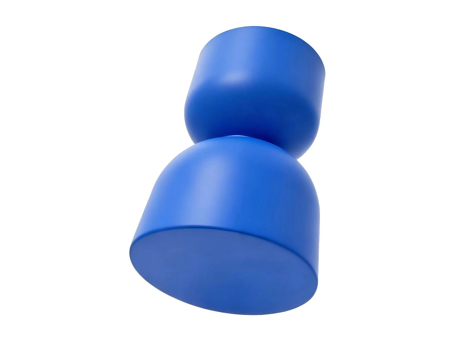 Bout de canapé en résine bleu mat Ø24 cm - Ori