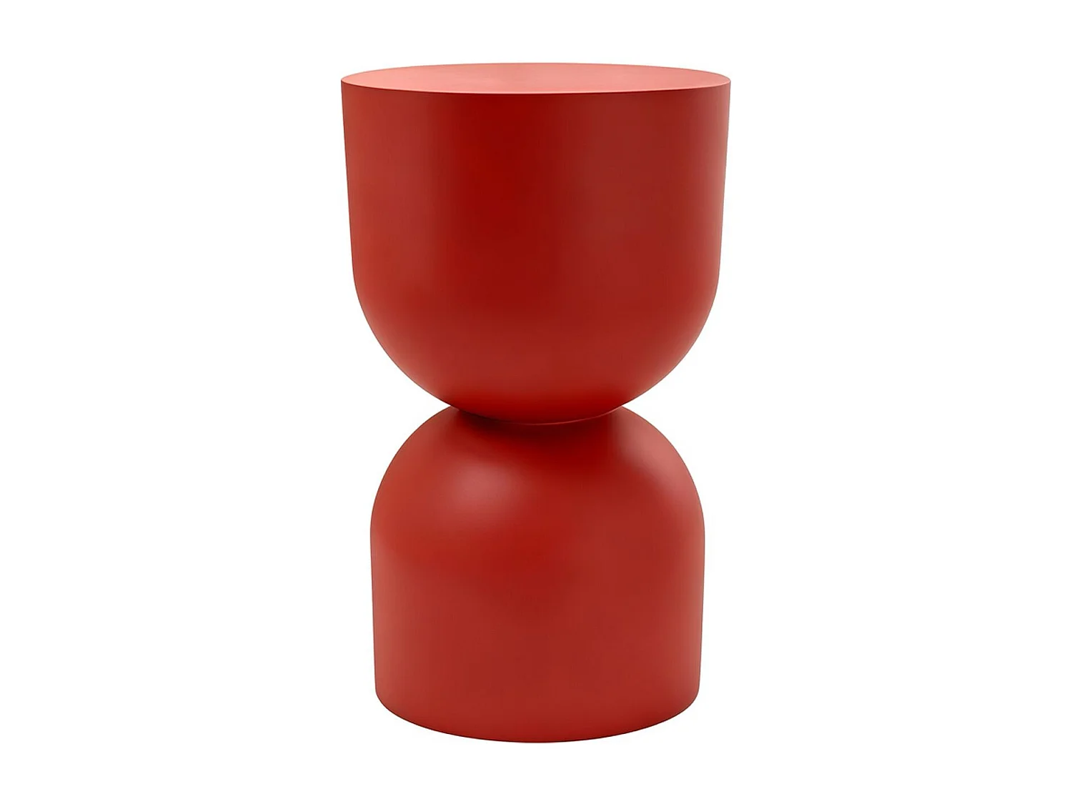 Bout de canapé en résine terracotta mat Ø24 cm - Ori