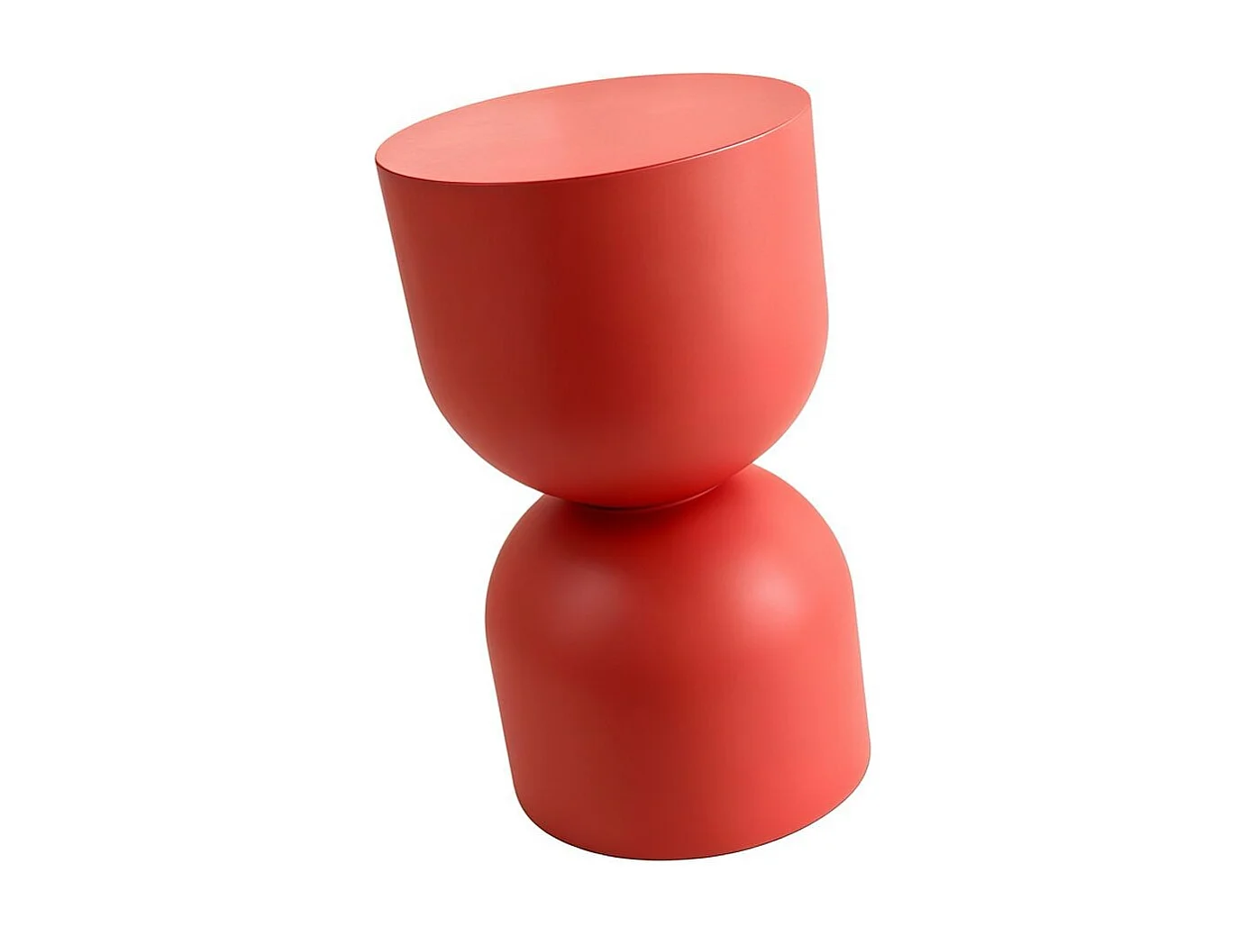 Bout de canapé en résine terracotta mat Ø24 cm - Ori