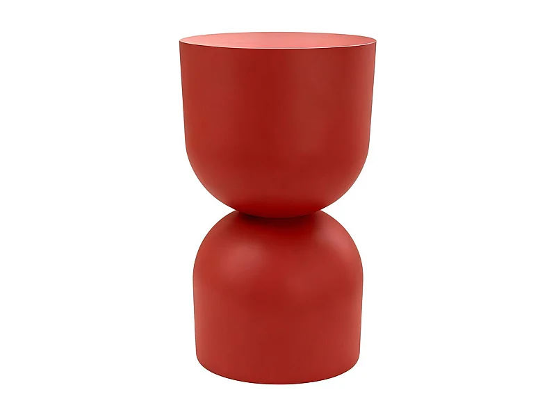 Bout de canapé en résine terracotta mat Ø24 cm - Ori