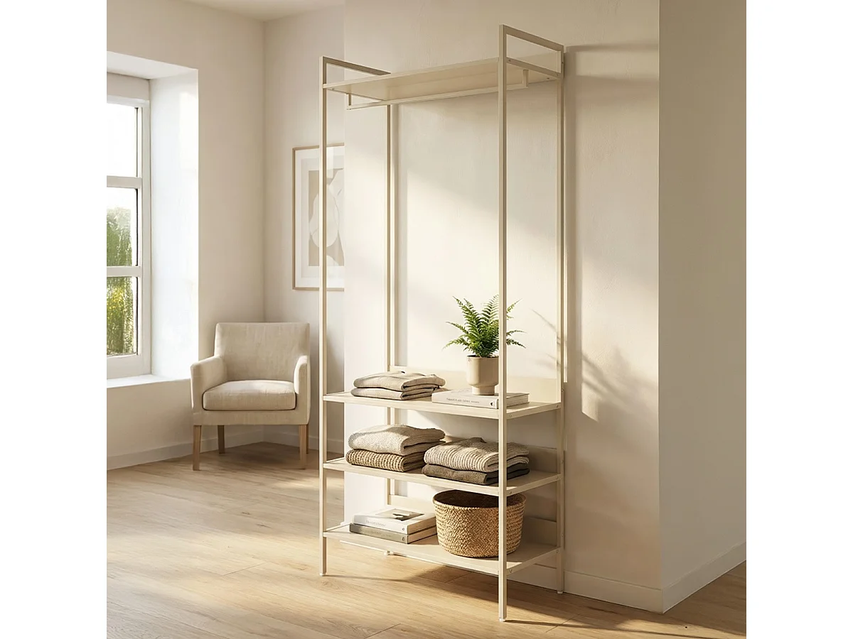 Vestiaire 4 tablettes beige 84 cm - Veska