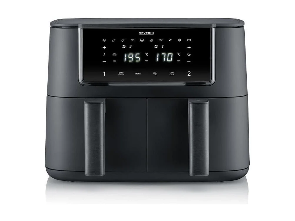 Severin FR 2463 Double 8 L Autonome 2600 W Friteuse d’air chaud Noir