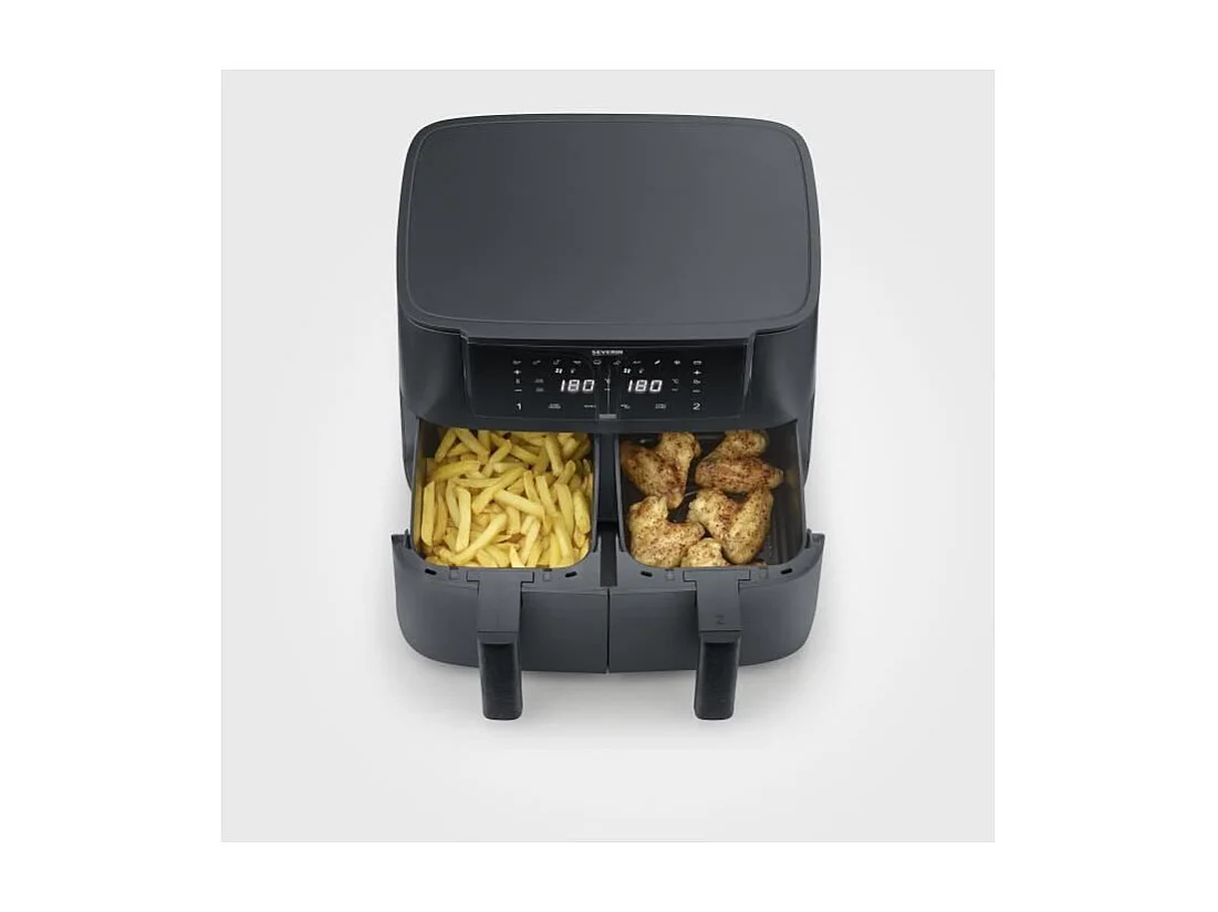 Severin FR 2463 Double 8 L Autonome 2600 W Friteuse d’air chaud Noir