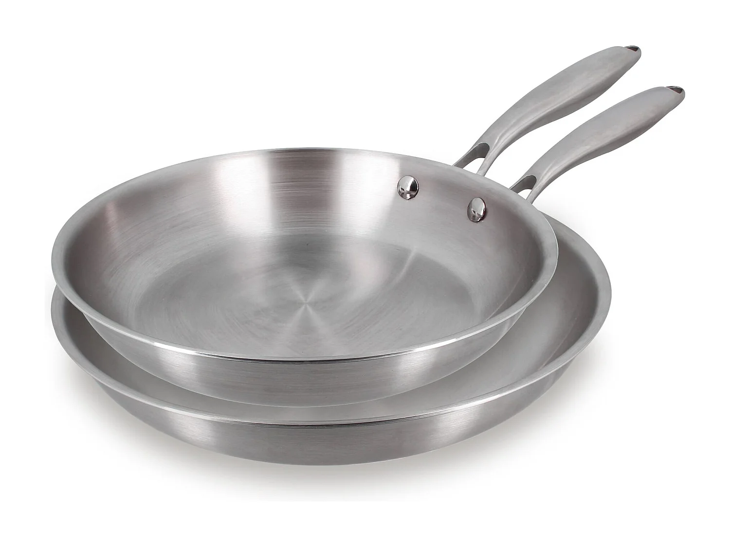 Menastyl - Set De 2 Poêles Trinox 24 Et 28cm En Acier Inoxydable