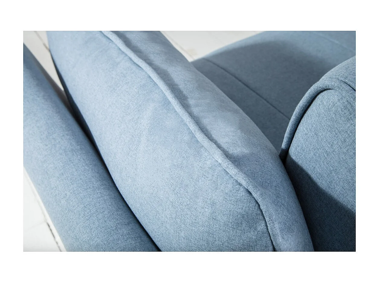 Canapé droit DANNA bleu clair – Canapé scandinave convertible en tissu