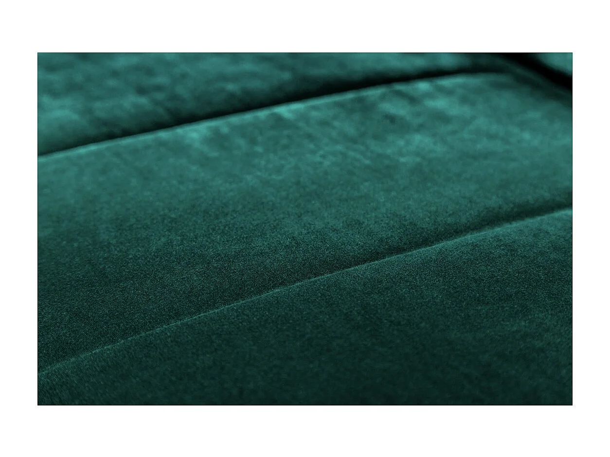 Canapé droit DANNA vert émeraude – Canapé scandinave convertible en velours avec pieds en métal