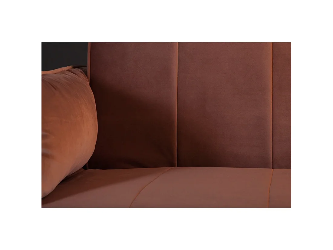 Canapé convertible clic-clac 2 places en velours rose DANNA