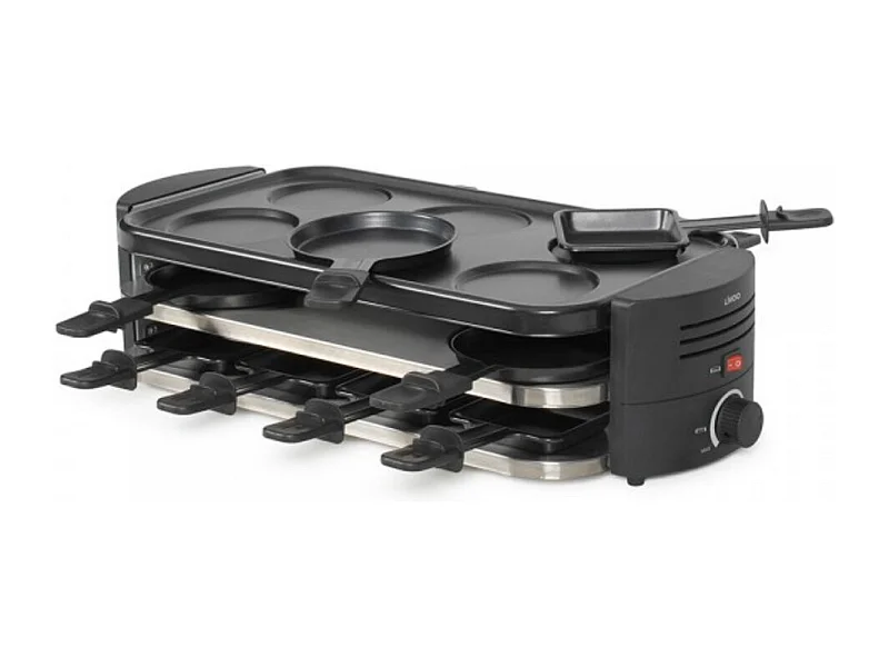 Livoo Appareil à raclette 8 personnes 1600w noir - DOC337