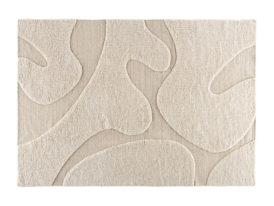Tapis Déco en Laine "Boone" 160x230cm Beige