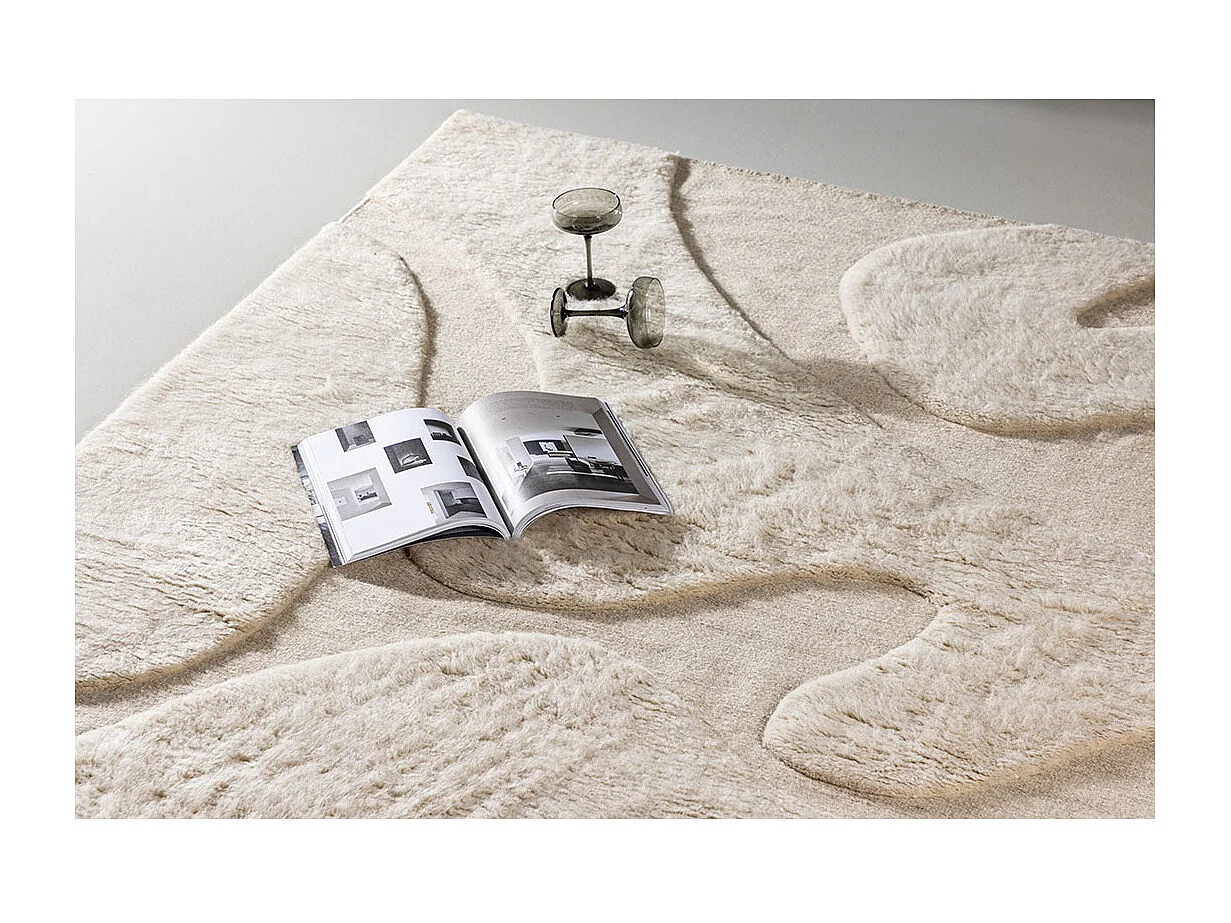 Tapis Déco en Laine "Boone" 160x230cm Beige