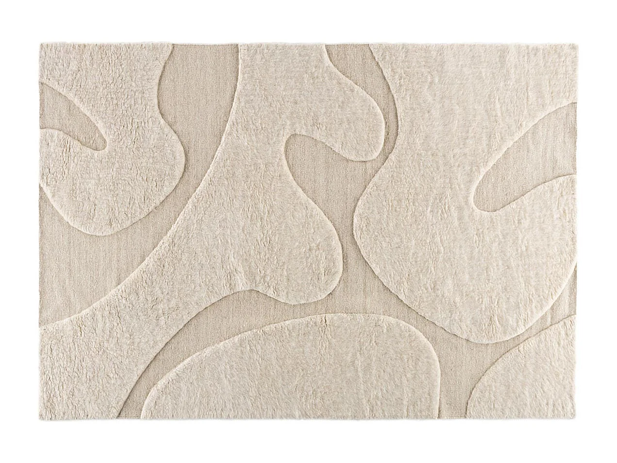 Tapis Déco en Laine "Boone" 160x230cm Beige