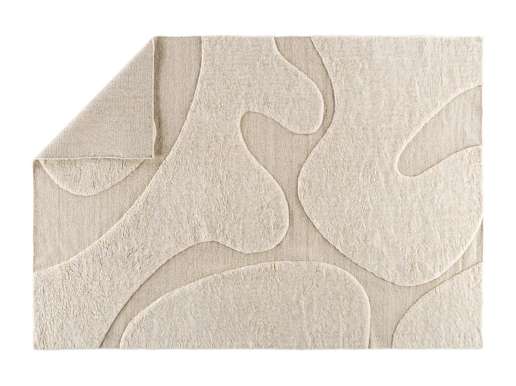 Tapis Déco en Laine "Boone" 160x230cm Beige