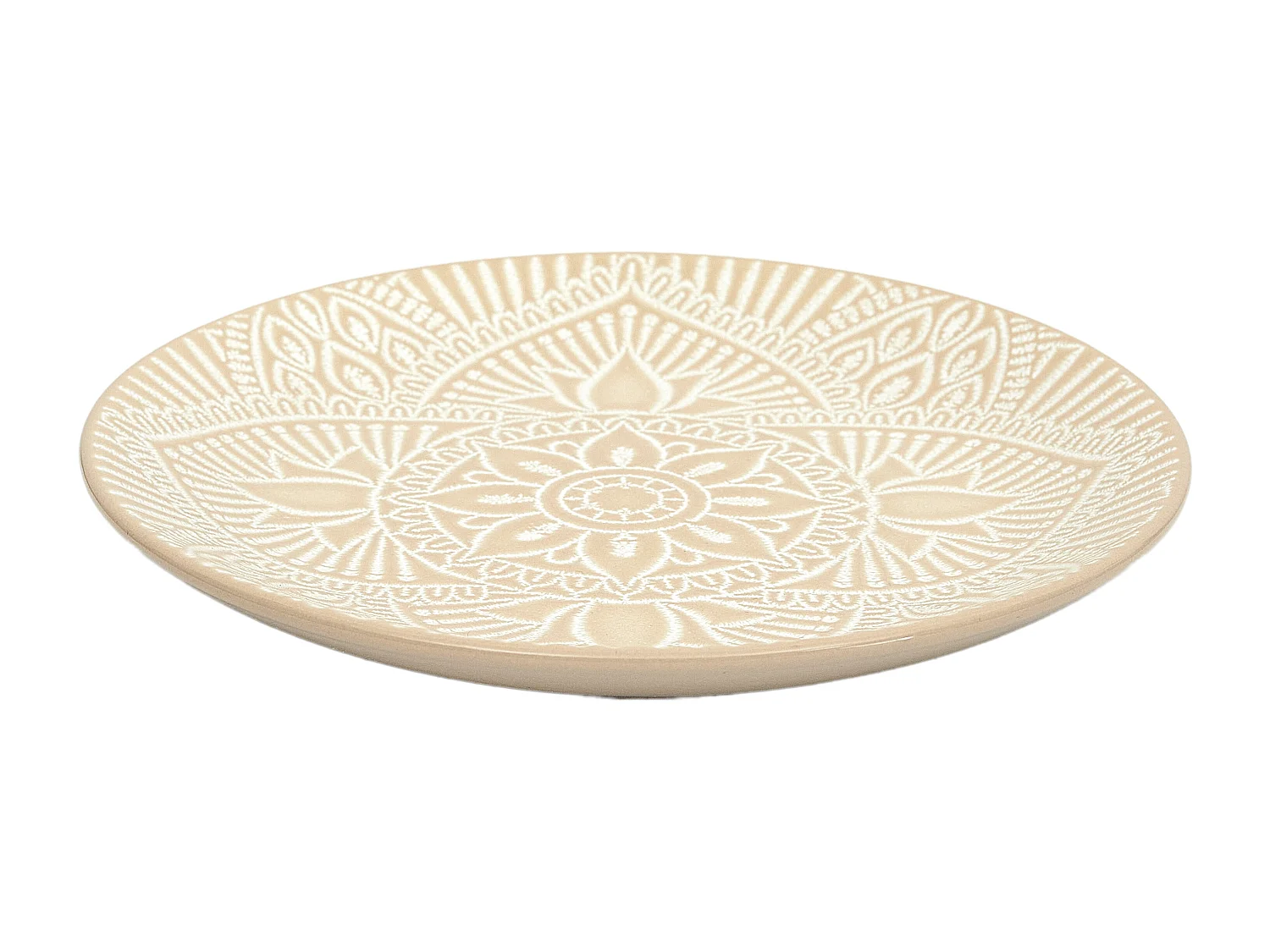 Assiette Sahara Beige D19.5cm Jaune