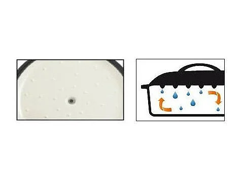 Gusseiserne ovale Cocotte GSW 33x25 cm orange emailliert, Induktion, Ofen bis 240°C, Dampfabdeckung