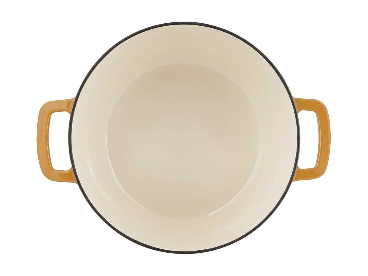 Cocotte avec couvercle - COSY & TRENDY - FONTESTIC - Fonte émaillée- Ø28 cm - 6,15 L - Tous feux dont induction - Ambre