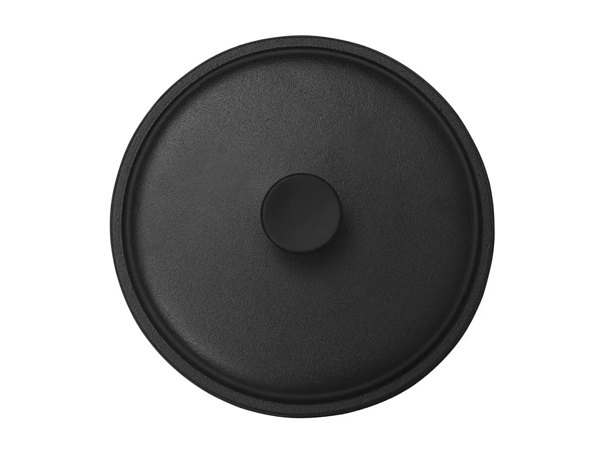 Schwarzer Gusseisentopf Ø26,5 cm 5L - gleichmäßiges Garen, kompatibel mit Gas, Elektro und offenem Feuer