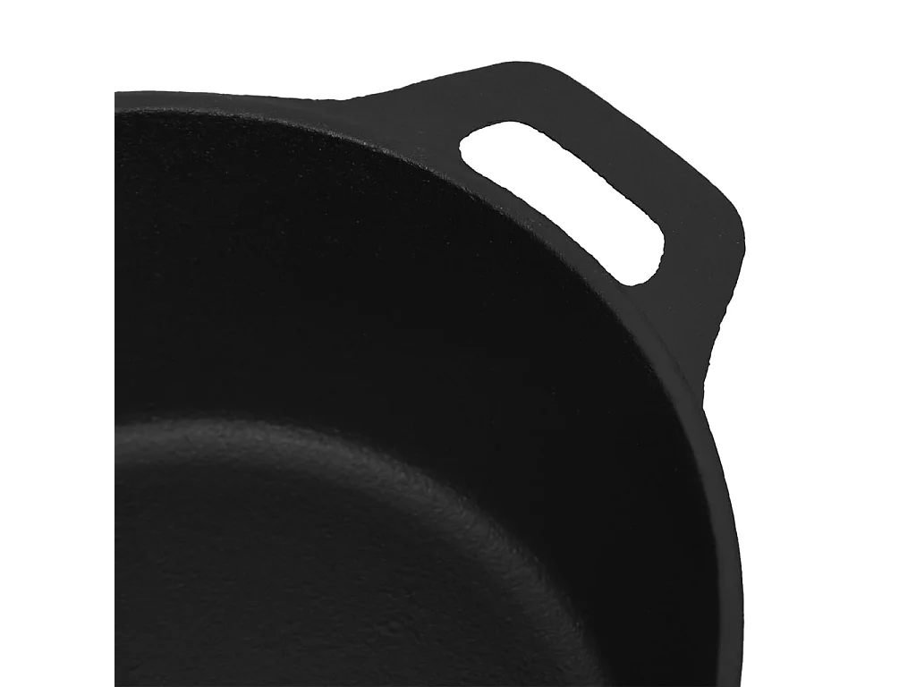 Schwarzer Gusseisentopf Ø26,5 cm 5L - gleichmäßiges Garen, kompatibel mit Gas, Elektro und offenem Feuer