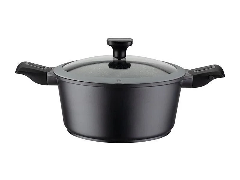 Aluminiumguss-Topf 28 cm Easy Click mit abnehmbarem Griff und VITAFLON GRANIT Steinbeschichtung ohne PFAS, induktionsgeeignet