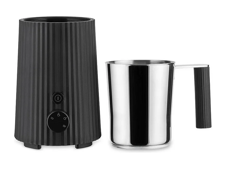 PLISSÉ, Mousseur à Lait Électrique Noir, Alessi