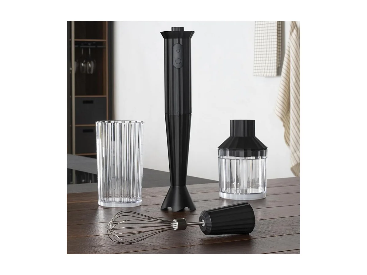 PLISSÉ, Mixeur Plongeant Noir, Alessi