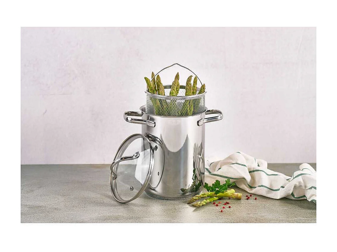 Spargeltopf Daily COSY & TRENDY Ø16 cm Edelstahl Für alle Herdarten Induktion Backofen 200°C