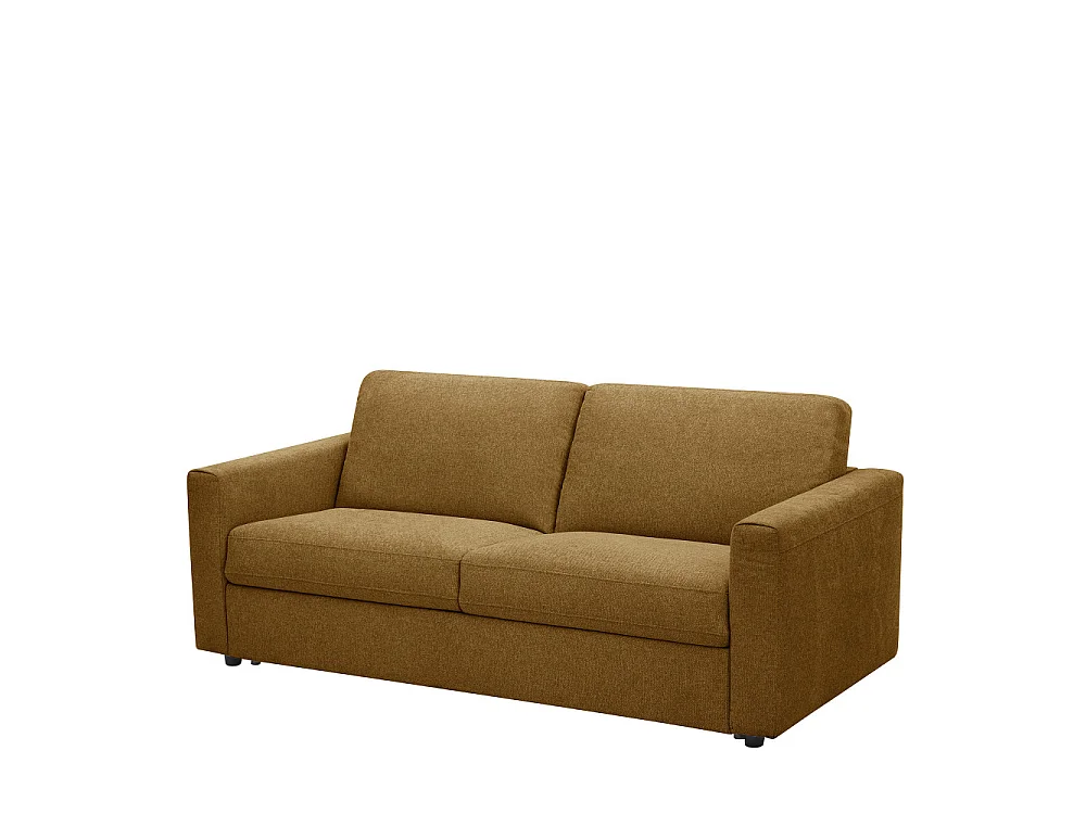 Canapé convertible express 3 places en tissu bronze MORENA