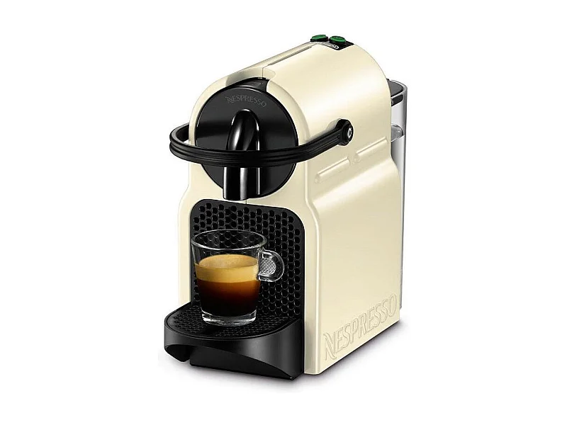 Nespresso De'Longhi Inissia EN80.CW Kaffeemaschine beige, 19 Bar, automatische Abschaltung, 0,8L Wassertank, programmierbarer Durchfluss