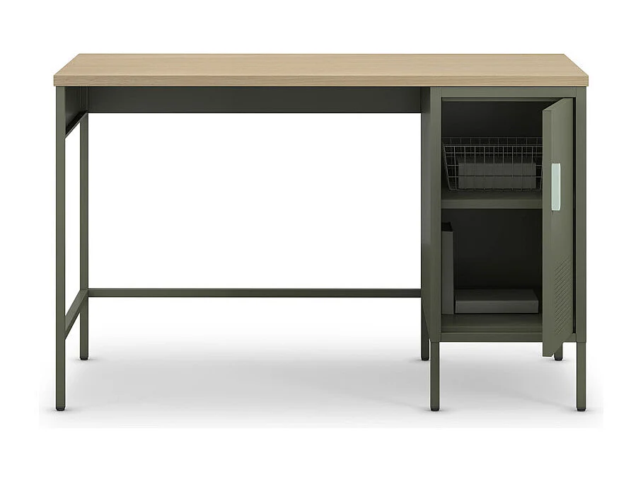 Adel - Bureau 1 porte en métal L120cm - Vert
