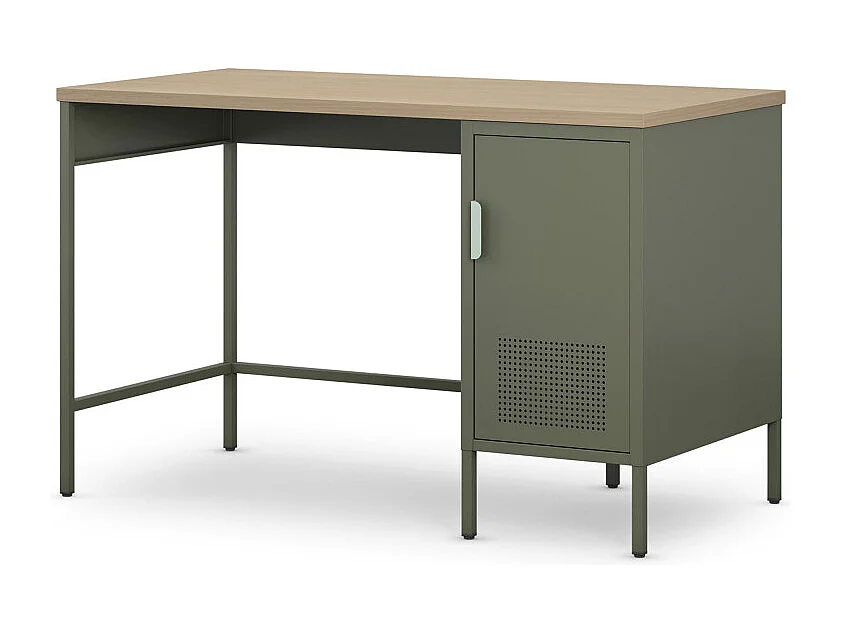 Adel - Bureau 1 porte en métal L120cm - Vert