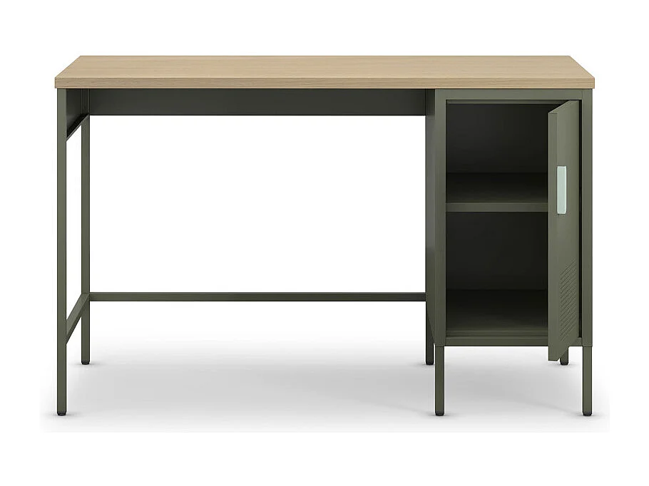 Adel - Bureau 1 porte en métal L120cm - Vert