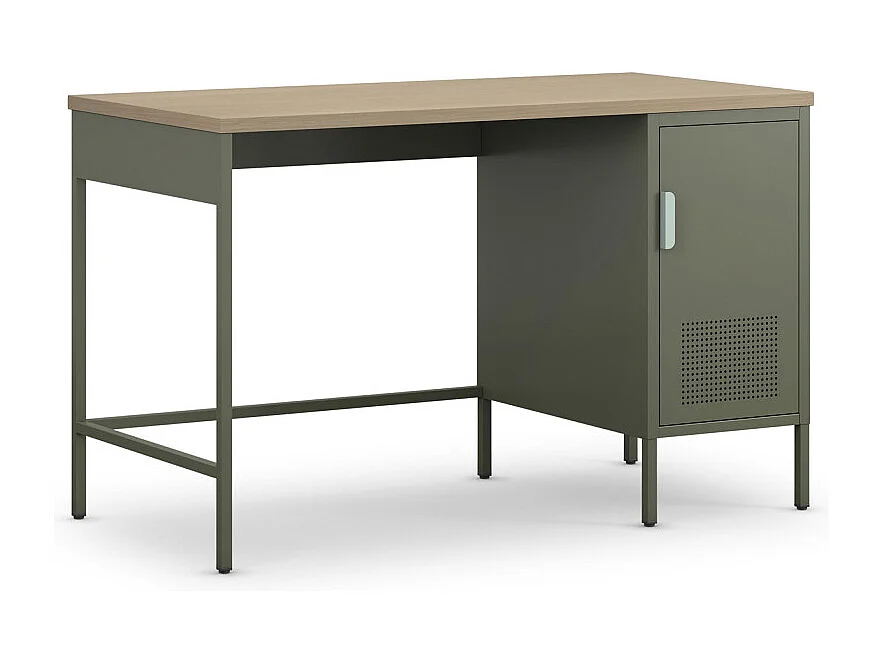 Adel - Bureau 1 porte en métal L120cm - Vert