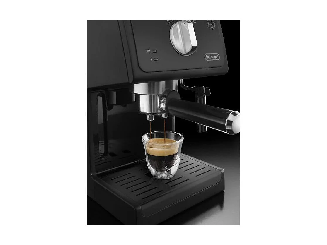 DeLonghi ECP3121 espressomachine 15 bar zwart met 360° cappuccinosysteem en geïntegreerde filteropslag