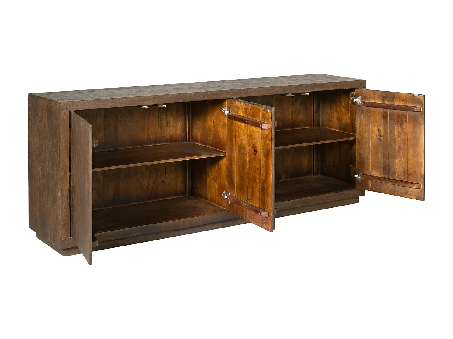 Buffet bois foncé 4 portes style minimaliste MONTARO