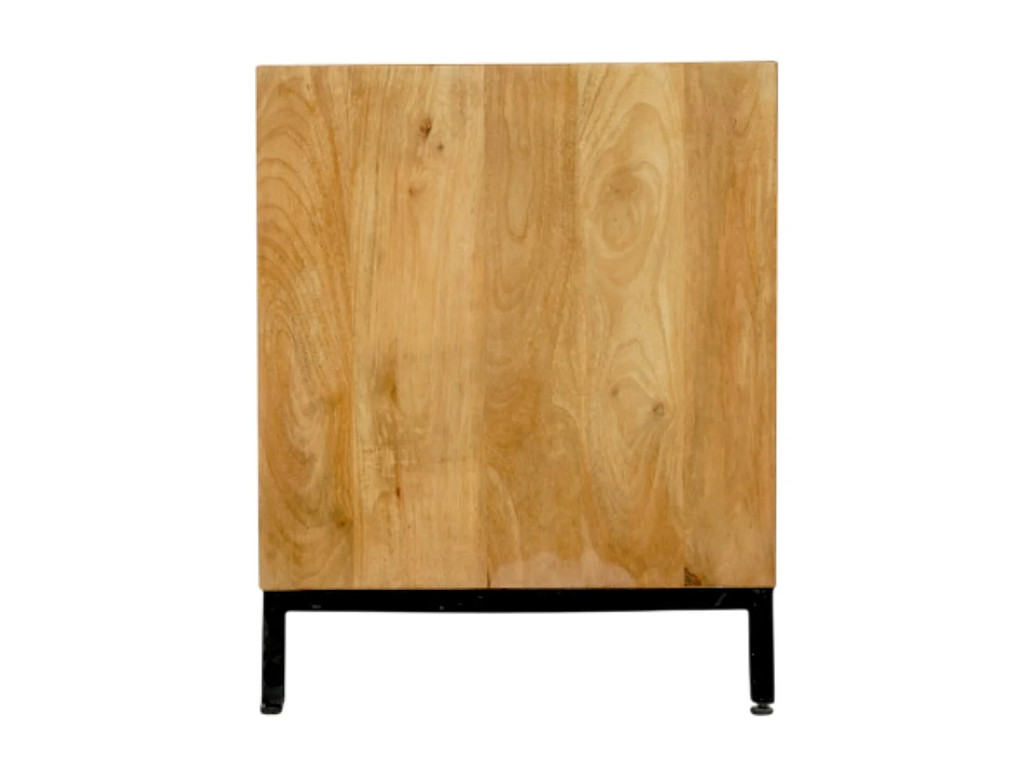 Petit meuble TV bois cadre noir 2 portes UVEA