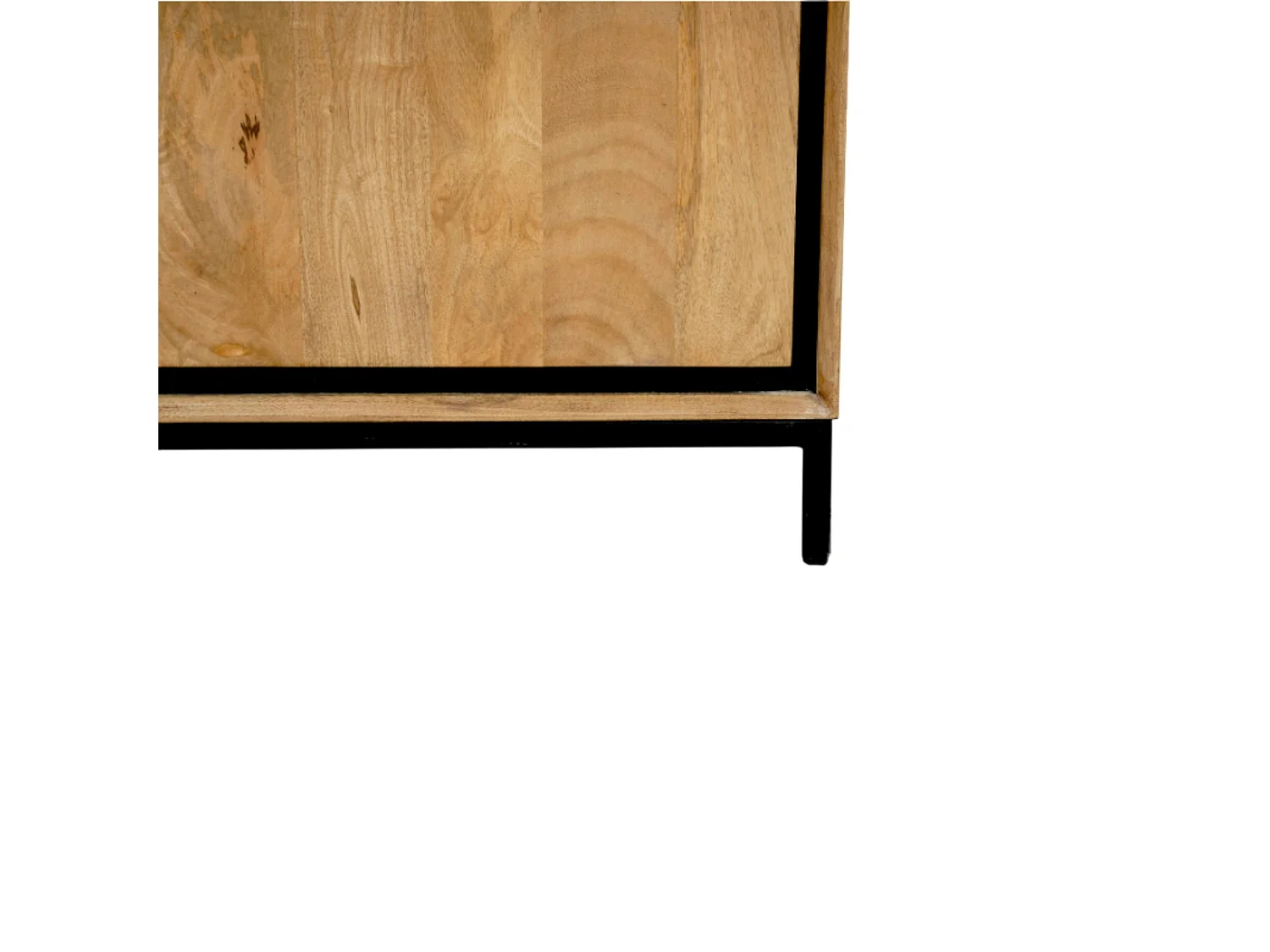 Petit meuble TV bois cadre noir 2 portes UVEA