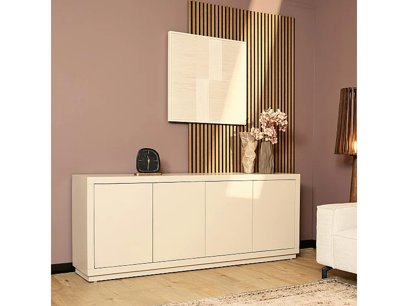 Buffet bois sable 4 portes style minimaliste MONTARO