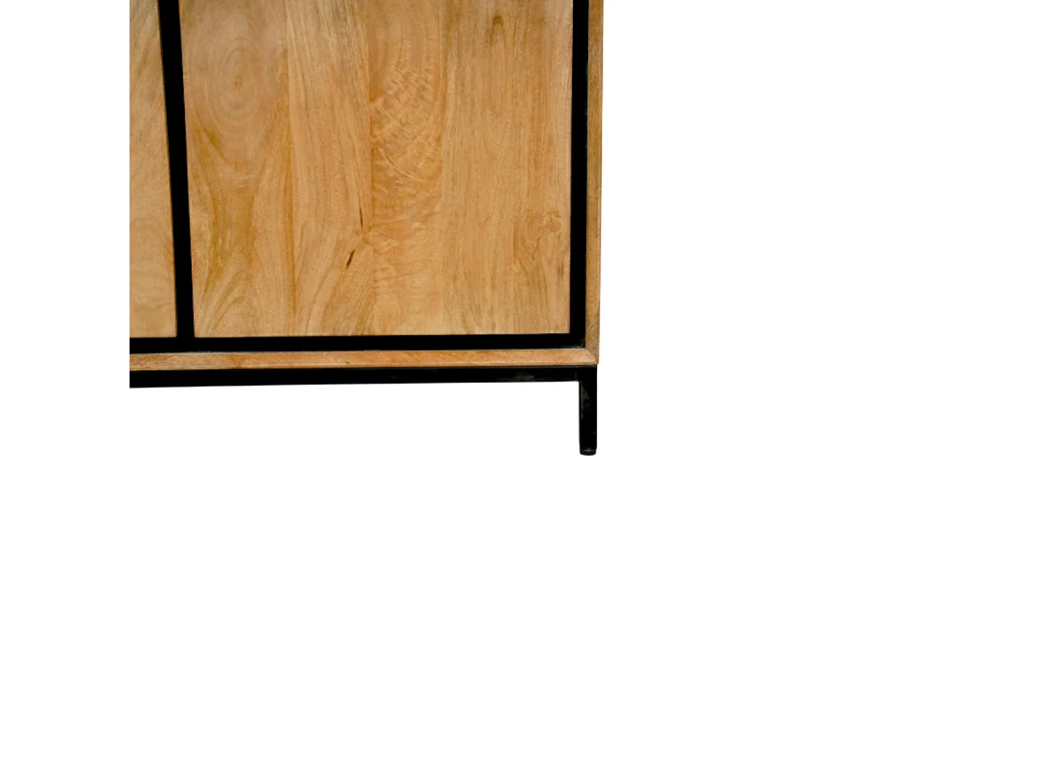 Meuble TV bois cadre noir 3 portes UVEA