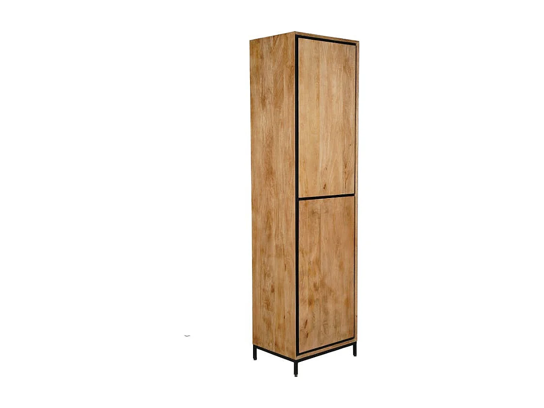 Colonne de rangement bois cadre noir 2 portes UVEA