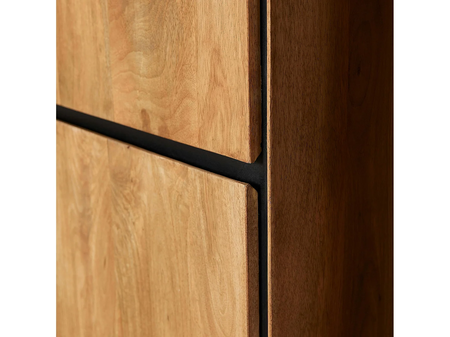 Colonne de rangement bois cadre noir 2 portes UVEA