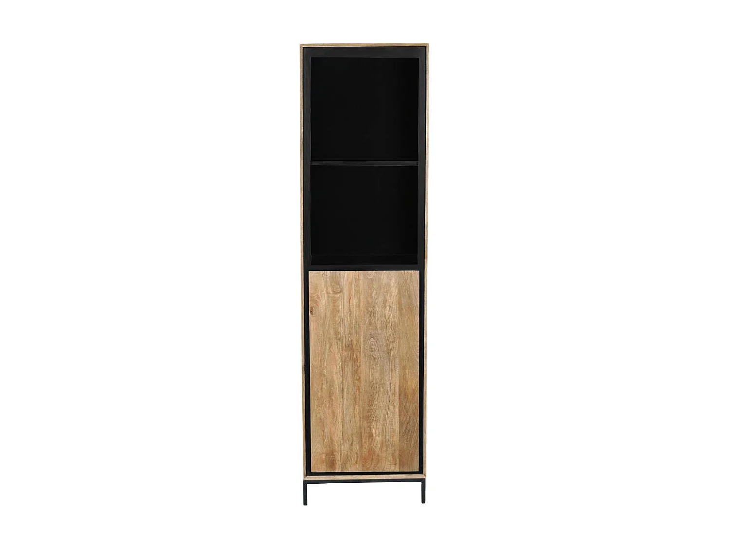 Colonne de rangement bois cadre noir 1 porte UVEA