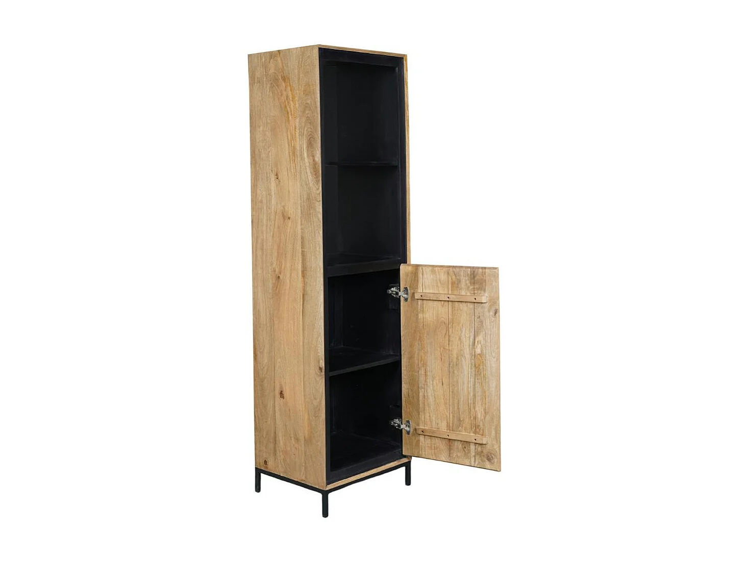 Colonne de rangement bois cadre noir 1 porte UVEA