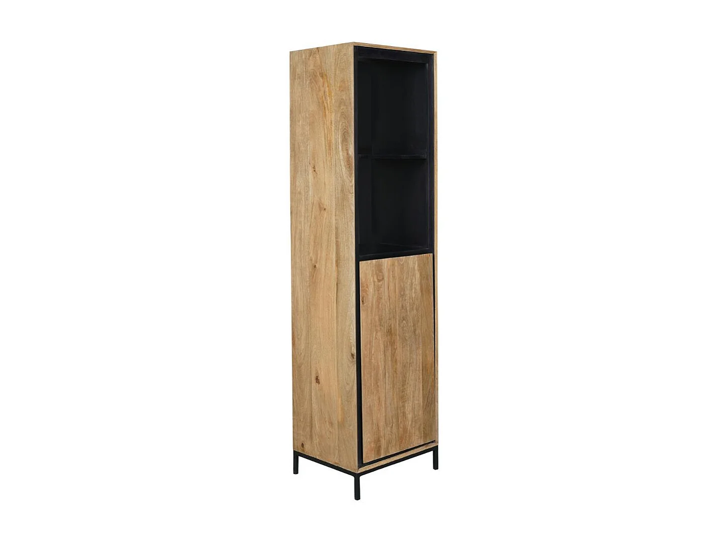 Colonne de rangement bois cadre noir 1 porte UVEA