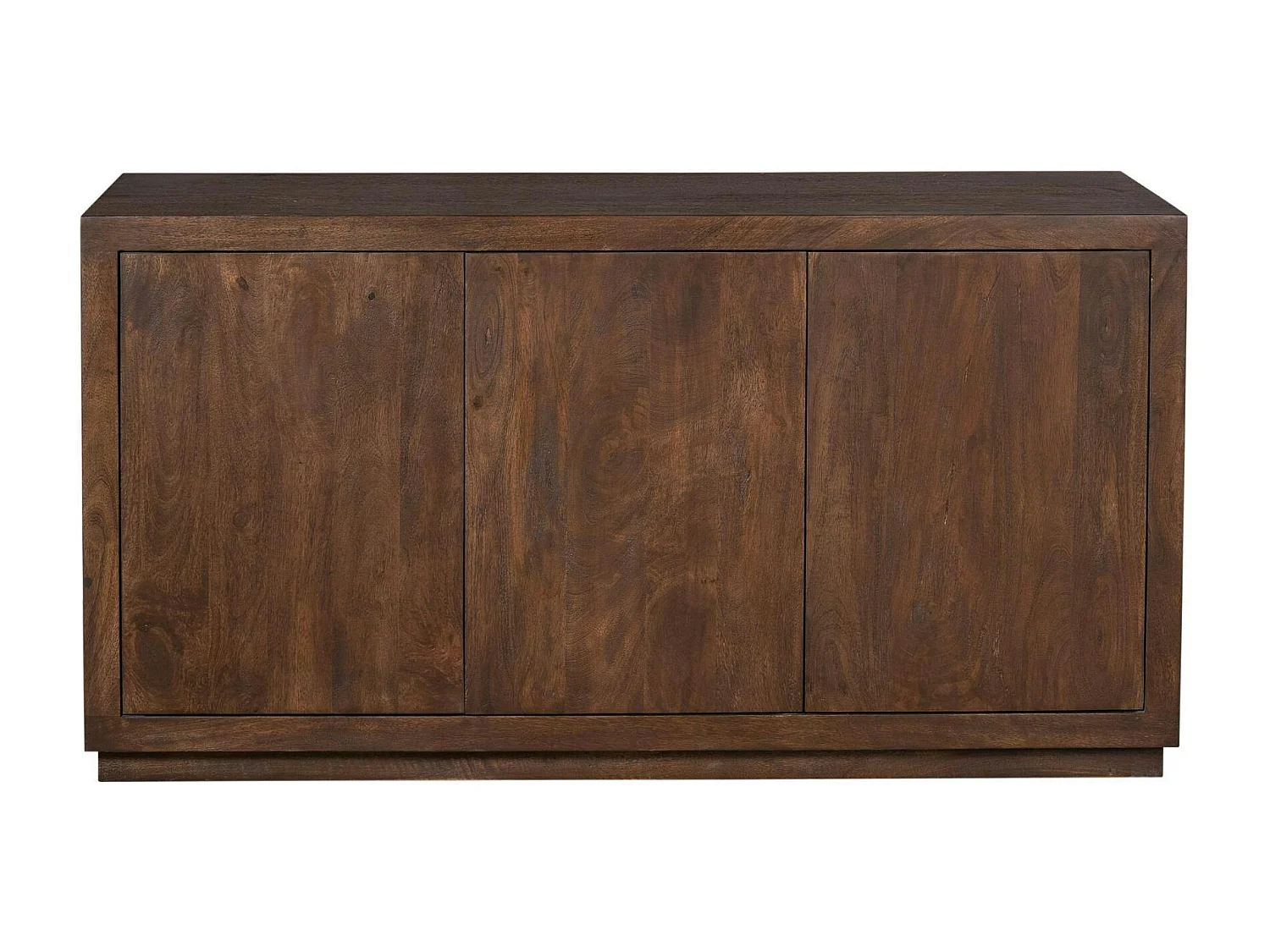 Buffet bois foncé 3 portes style minimaliste MONTARO