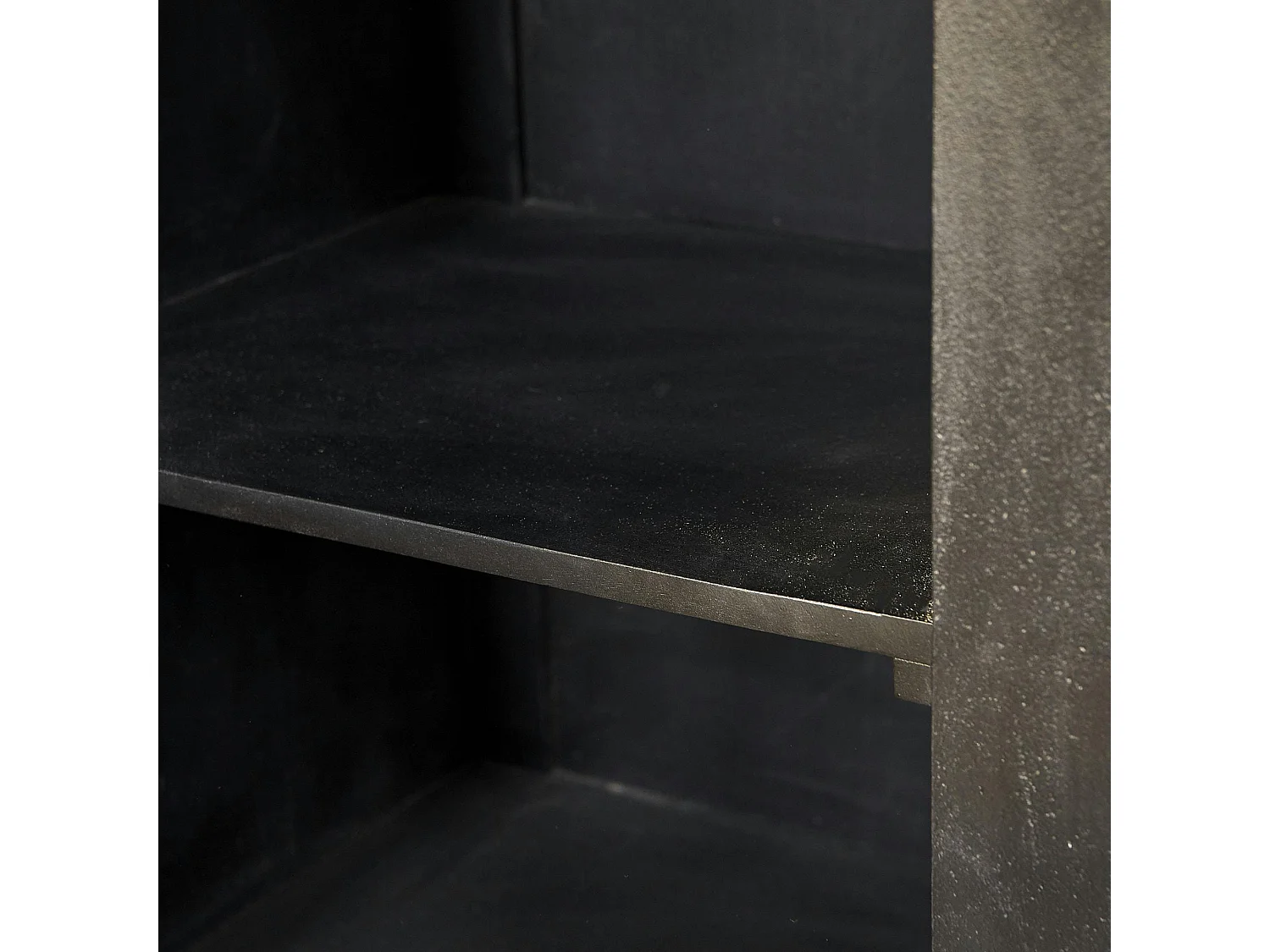 Buffet bois noir 3 portes style minimaliste MONTARO